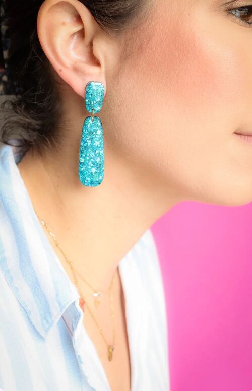 Boucles d'oreilles Gwen Aqua