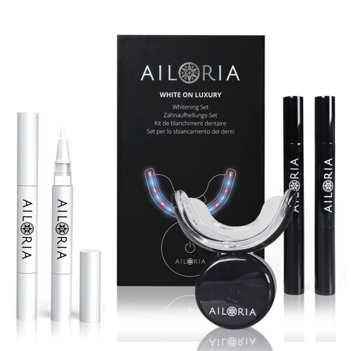 WHITE ON LUXURY - Whitening Set & Refill Pen - black