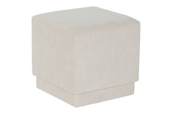 REPOSE-PIEDS MDF POLYESTER 40X40X40 CORRUDE BEIGE MB208372 1