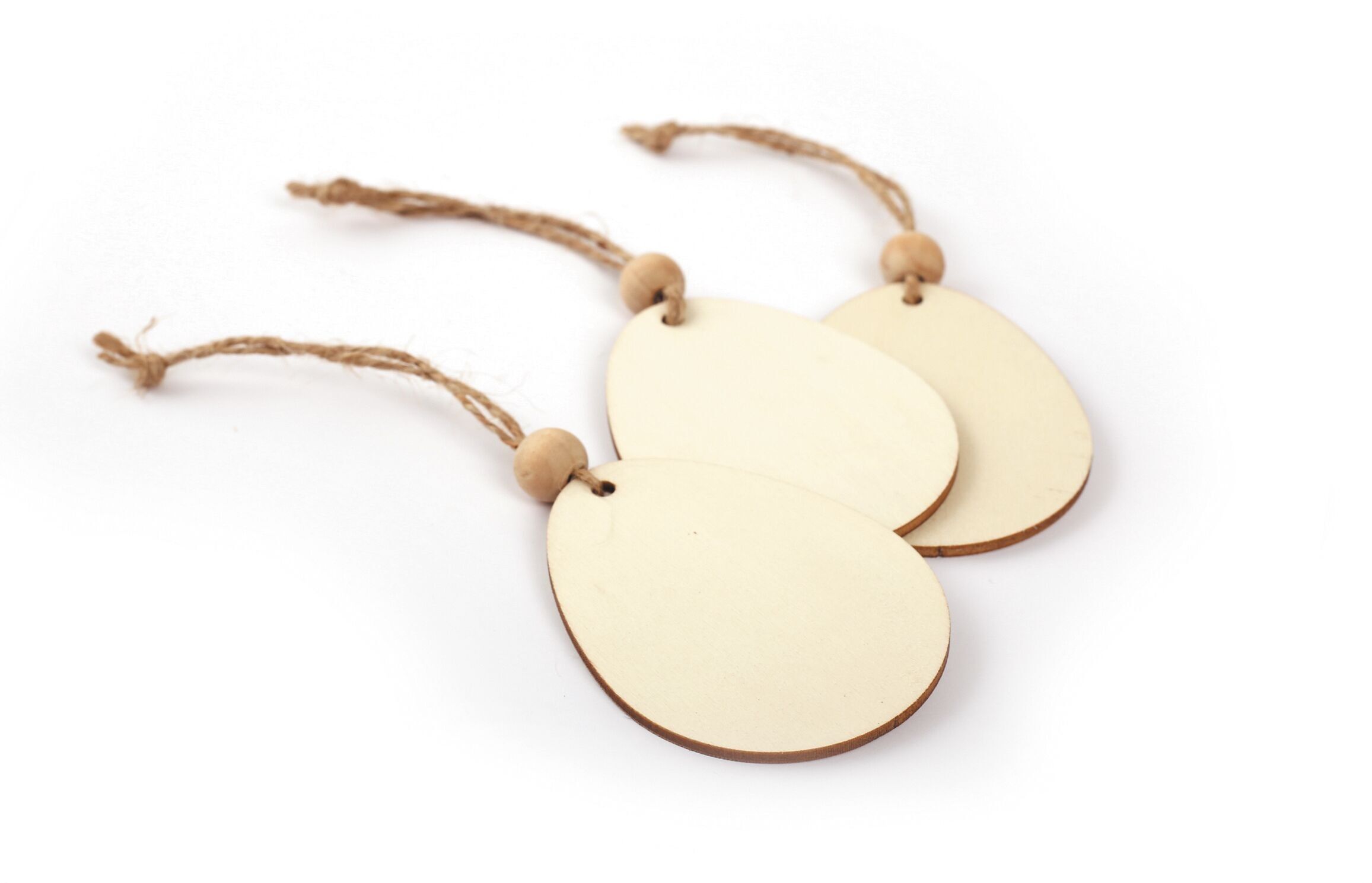 SET DI 3 UOVA PIATTE IN LEGNO 50x70x3MM