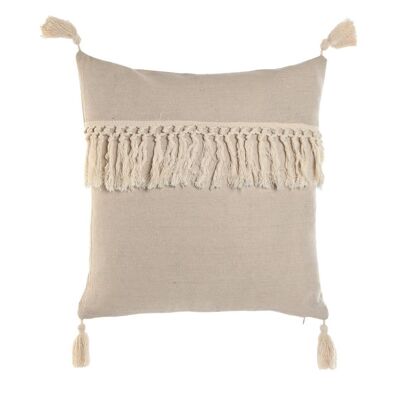 RECYCLED COTTON CUSHION 45X15X45 420 GR. FRINGES TX210384