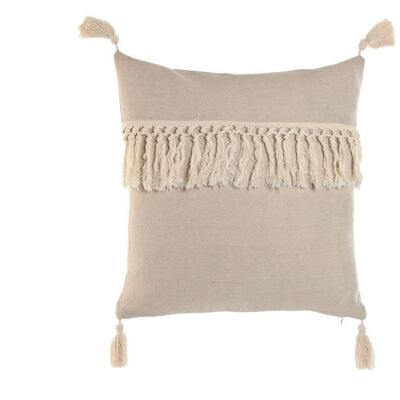 RECYCLED COTTON CUSHION 45X15X45 420 GR. FRINGES TX210384
