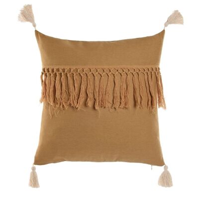 RECYCLED COTTON CUSHION 45X15X45 420 GR. FRINGES TX210385