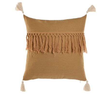 RECYCLED COTTON CUSHION 45X15X45 420 GR. FRINGES TX210385