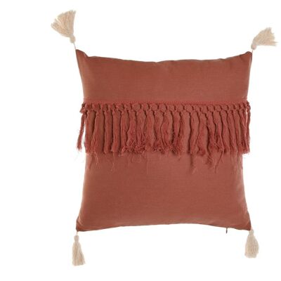 RECYCLED COTTON CUSHION 45X15X45 420 GR. FRINGES TX210386