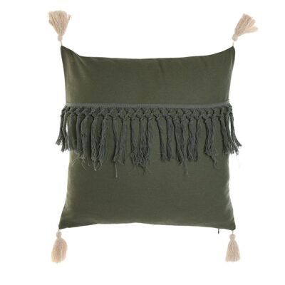 RECYCLED COTTON CUSHION 45X15X45 420 GR. FRINGES TX210387