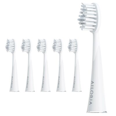 SHINE BRIGHT - Extra Clean Replacement Brush Heads Set of 6 - white