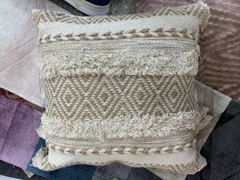 COUSSIN COTON JUTE 45X45 790 GR. FAIT MAIN TX213608