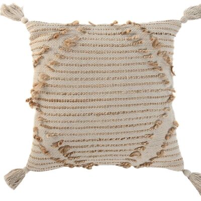 COUSSIN COTON JUTE 45X45 802 GR, FAIT MAIN TX213620