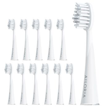 SHINE BRIGHT - Jeu de 12 têtes de brosse de rechange Extra Clean - blanc 1