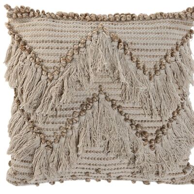 COUSSIN COTON JUTE 45X45 936 GR, FAIT MAIN TX213615