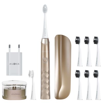 Ensemble SHINE BRIGHT - Brosse à dents sonique USB édition limitée or