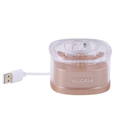 SHINE BRIGHT - station de charge inductive (USB) - or rose