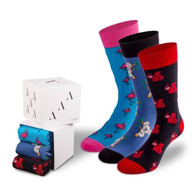 Coffret cadeau parc animalier de PATRON SOCKS - PRATIQUE, INDIVIDUEL, PURE JOIE !