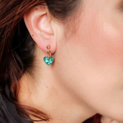 Boucles d'oreilles Lucie turquoise