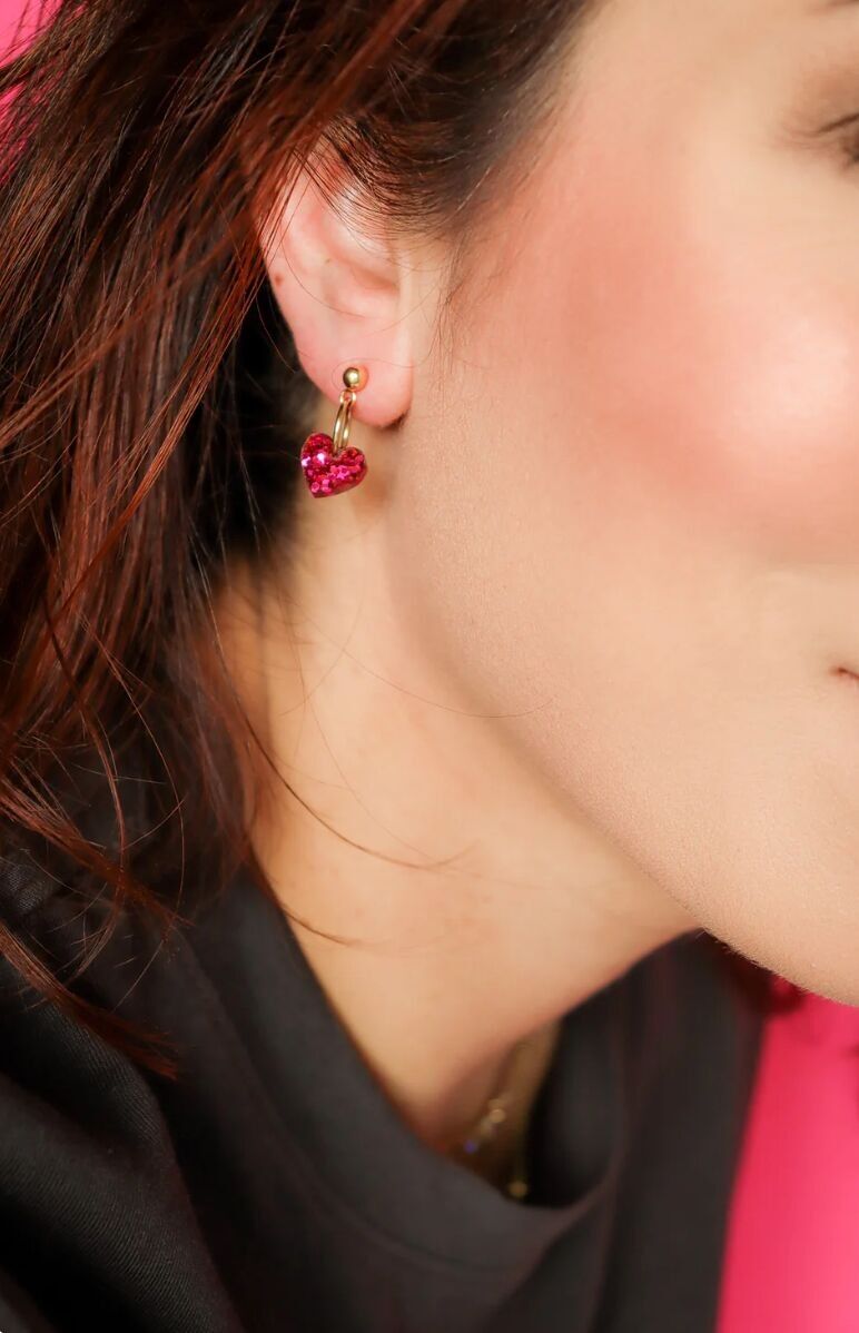 Lucie fuchsiafarbene Ohrringe