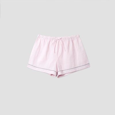 Blush Pink Linen Pyjama Shorts