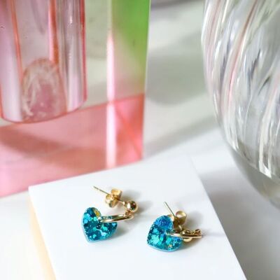 Lucie aqua earrings