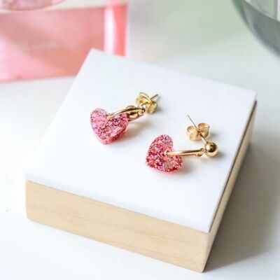 Lucie peach gold earrings