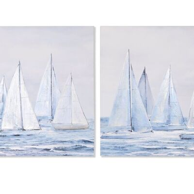 MDF CANVAS PICTURE 80X3X80 SAILBOATS 2 SURT. CU210982