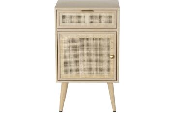 TABLE DE NUIT MDF PAULOWNIA 42,2X37X70 GRILLE MB171765 7