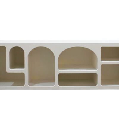 Mueble Tv Abeto Mdf 160X40X50 Rugoso Blanco MB205545