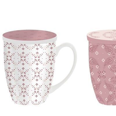 MUG INFUSIONES PORCELANA 12X9X11 380ML, 3 SURT. PC204183