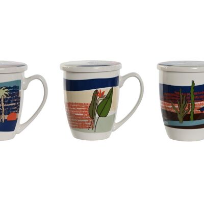 PORCELAIN INFUSION MUG 12X9X11 380ML, 3 SURT. PC211235