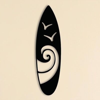 Wooden wall decoration Ocean Surfboard