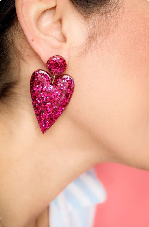 Boucles d'oreilles Claire Fuchsia