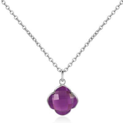 CAPUCINE - Necklace - silver - amethyst (purple)
