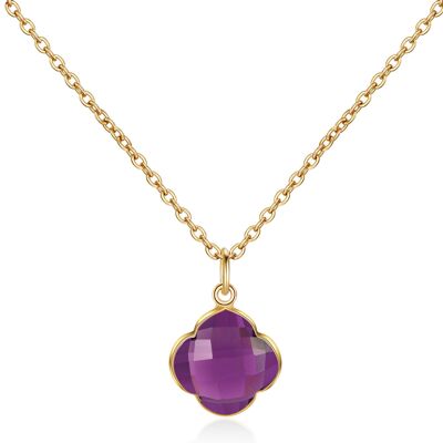 CAPUCINE - necklace - gold - amethyst (purple)