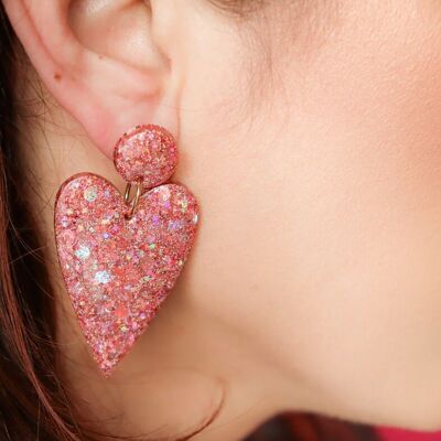 Claire Peach Gold Earrings