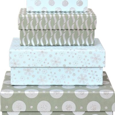 CAJAS DE REGALO GRÁFICOS SET DE 4 PIEZAS (HOFF4815)