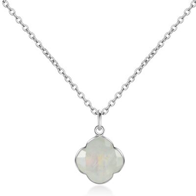 CAPUCINE - Halskette - silver - moonstone (white)