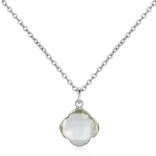 CAPUCINE - Halskette - silver - crystal_stone (transparent)
