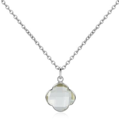 CAPUCINE - Necklace - silver - crystal_stone (transparent)