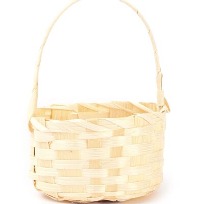 OVAL BAMBOO BASKET 90X65X130MM