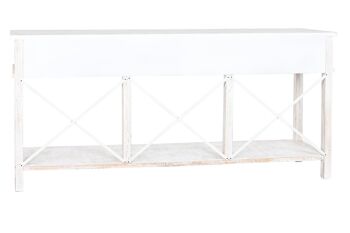 CONSOLE MÉTAL SAPIN 181X45X86 3CAJ, BLANC MB208708 8