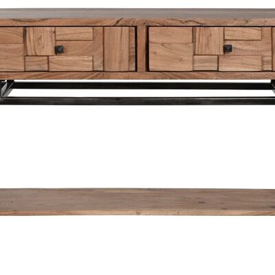 Consolle in metallo acacia 110X35X80 Naturale MB212385