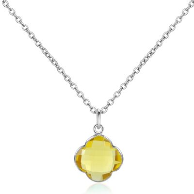 CAPUCINE - Necklace - silver - topaz (yellow)