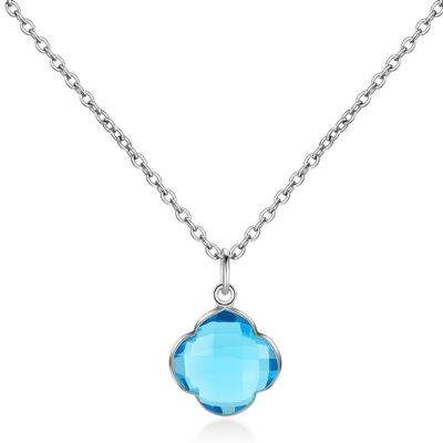 CAPUCINE - Necklace - silver - topaz (blue)