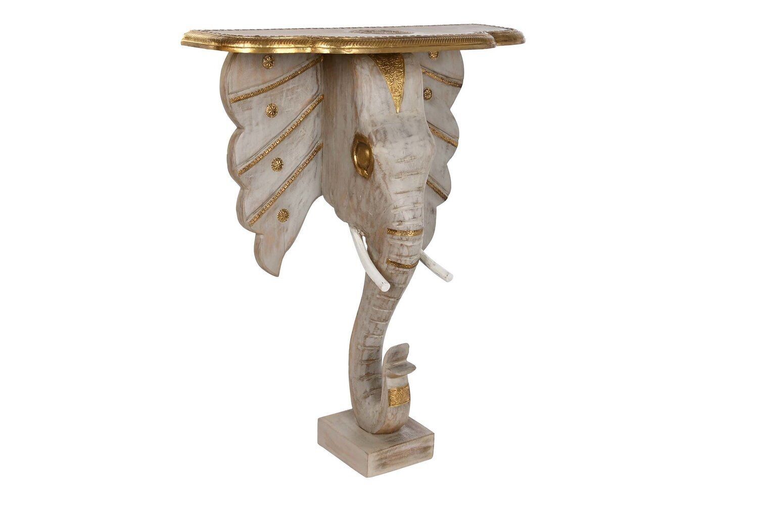 BRASS HANDLE CONSOLE 80X30X96 GRAY ELEPHANT MB200965