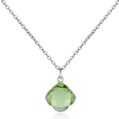CAPUCINE - Necklace - silver - amethyst (green)