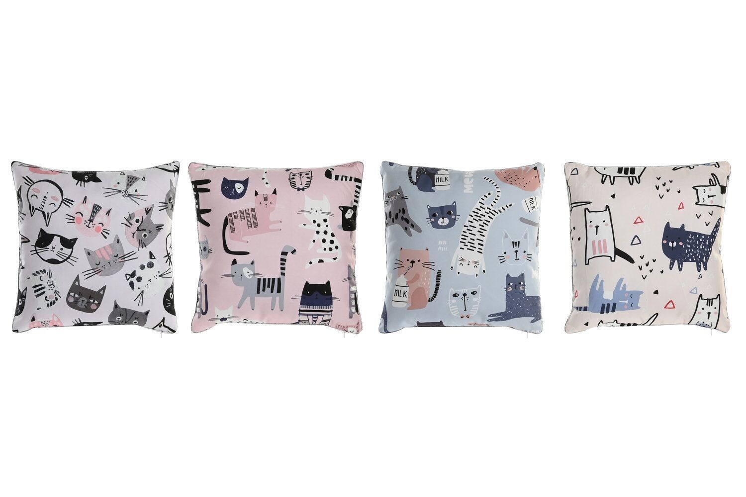 CUSCINO POLIESTERE 40X10X40 350 GR, GATTI 4 ASSORTITI. TX202423