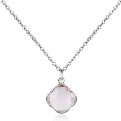 CAPUCINE - Necklace - silver - quartz (pink)