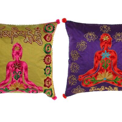 POLYESTER CUSHION 40X10X40 440 GR, YOGA 2 ASSORTMENTS. TX200860