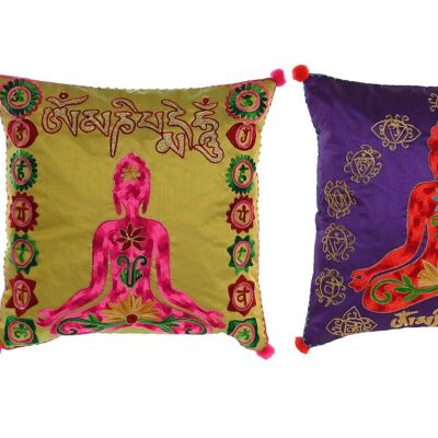 COUSSIN POLYESTER 40X10X40 440 GR, YOGA 2 ASSORTIMENTS. TX200860