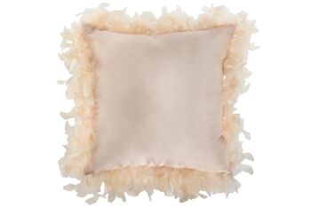 COUSSIN POLYESTER 40X40 380 GR. PLUMES ROSE TX213562 1