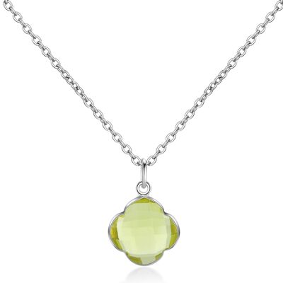 CAPUCINE - Necklace - silver - quartz (yellow)